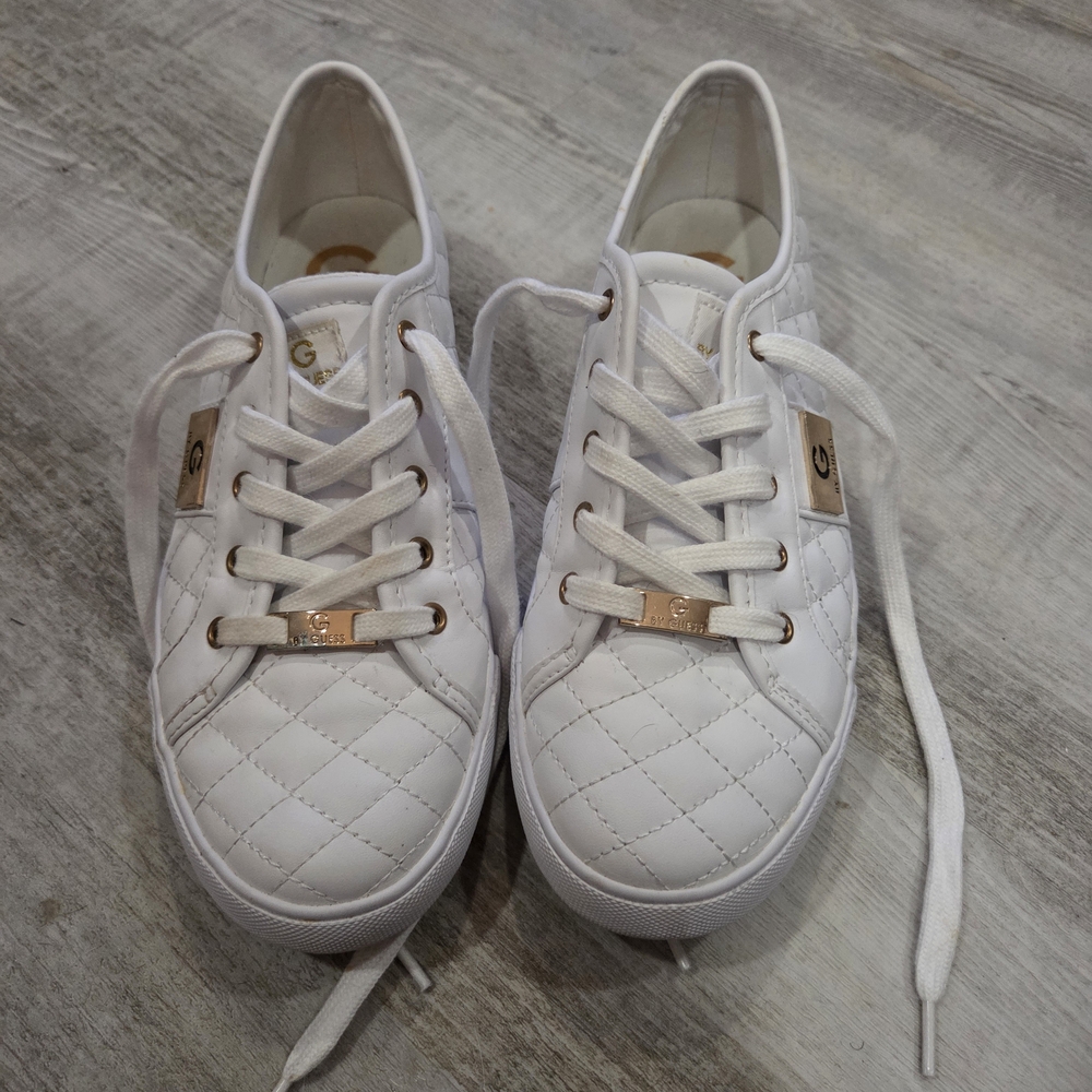 G by Guess Quilted White Sneakers